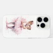 バレリーナシスターズ抱擁ピンクトチュフダンス Case-Mate iPhoneケース (裏面 (横))