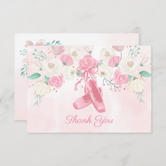 バレリーナシューズありがとう エンクロージャーカード (正面/裏面)
