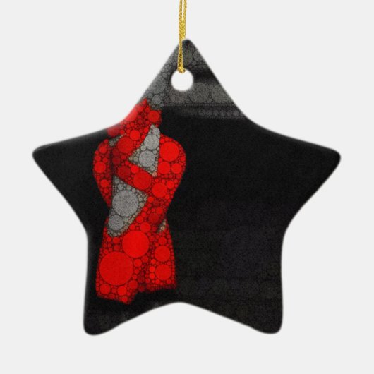 バレリーナシューズかわいいバレエ セラミックオーナメント (正面)