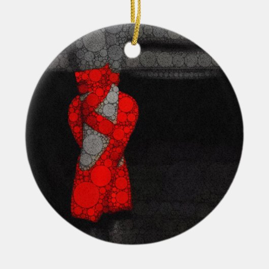 バレリーナシューズかわいいバレエ セラミックオーナメント (正面)