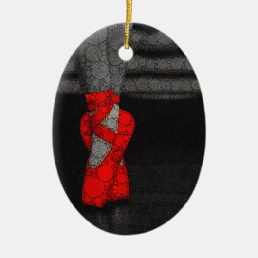 バレリーナシューズかわいいバレエ セラミックオーナメント (正面)