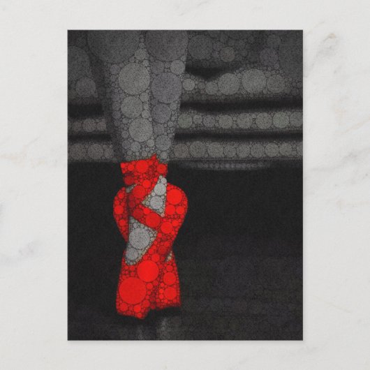 バレリーナシューズかわいいバレエ ポストカード (正面)