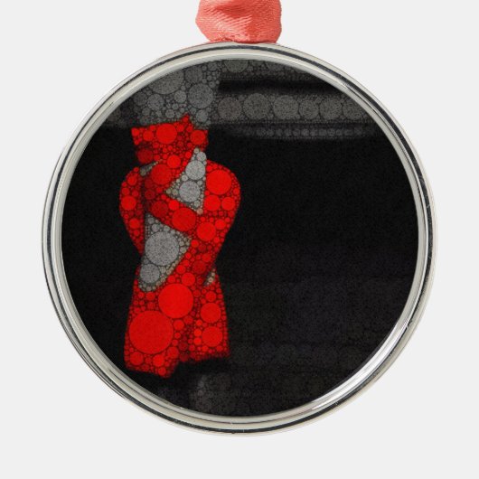 バレリーナシューズかわいいバレエ メタルオーナメント (正面)