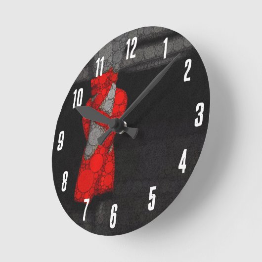 バレリーナシューズかわいいバレエ ラウンド壁時計 (傾斜)