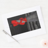 バレリーナシューズかわいいバレエ 長方形シール (封筒)