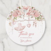 バレリーナシューズフローラダンスとトワイル誕生日 フェイバータグ (正面)