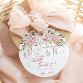 バレリーナシューズフローラダンスとトワイル誕生日 フェイバータグ