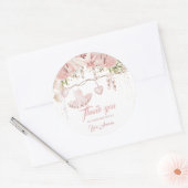 バレリーナシューズフローラダンスとトワイル誕生日 ラウンドシール (封筒)