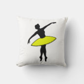 バレリーナシルエットアンポインテツチュバレエダンサー クッション (正面)