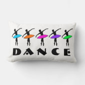 バレリーナシルエットアンポインテツチュバレエダンサー ランバークッション (正面)