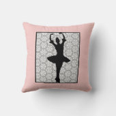 バレリーナシルエットハートマンダラパターン クッション (裏面)