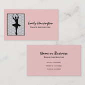 バレリーナシルエットハートマンダラパターン 名刺 (正面/裏面)