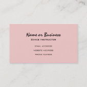 バレリーナシルエットハートマンダラパターン 名刺 (裏面)