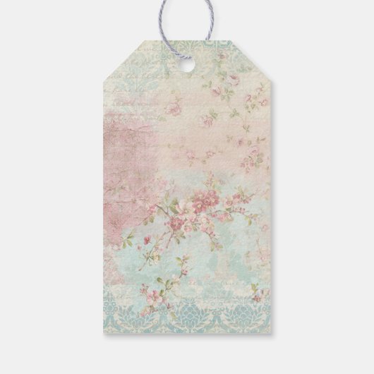 バレリーナシルエットヴィンテージパターンありがとうありがとう ギフトタグ (裏面)