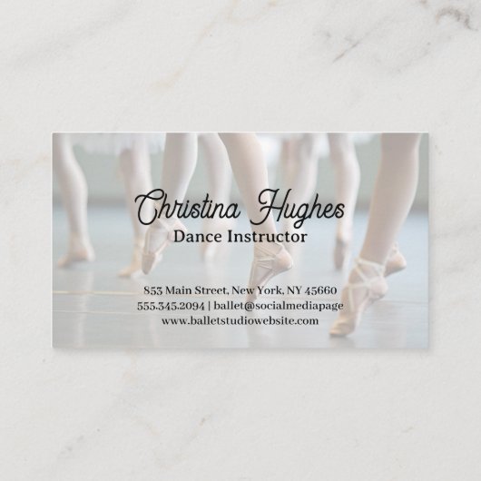 バレリーナスインバレエスタジオ 名刺 (裏面)
