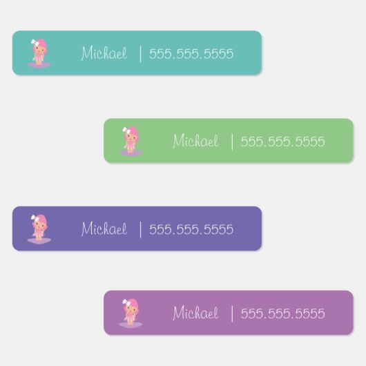 バレリーナスクールクラスのランチネーム番号ラベル ラベル (グループ)