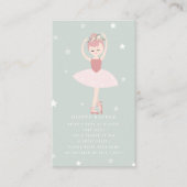 バレリーナスターズブルーベビーおむつラッフル エンクロージャーカード (正面)