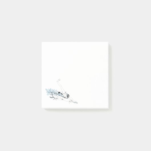 バレリーナストレッチin blue Tutu ポストイット (正面)