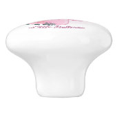 バレリーナスリッパとバラセラミックノブ セラミックノブ (側面)