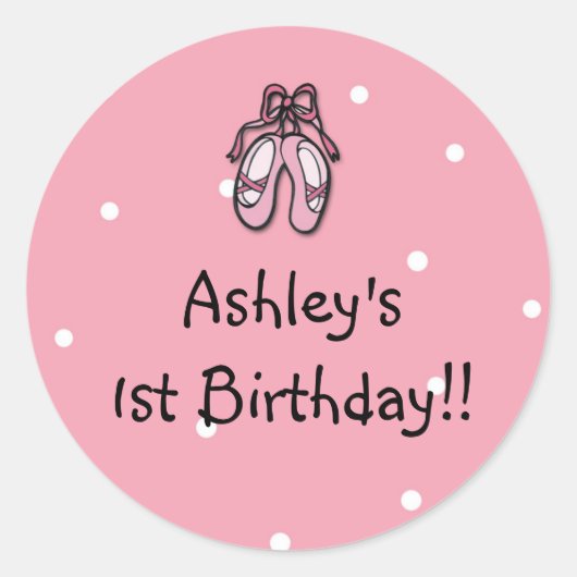 バレリーナスリッパのシール ラウンドシール (正面)
