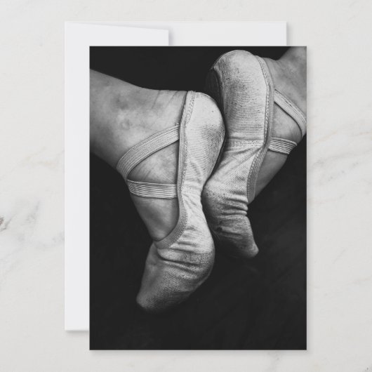 バレリーナスリッパ 招待状 (正面)