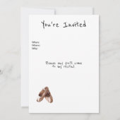 バレリーナスリッパ 招待状 (裏面)