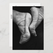 バレリーナスリッパ 招待状 (正面/裏面)