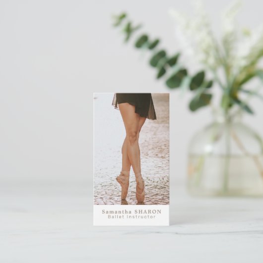 バレリーナダンサーバレエ踊りインストラクター 名刺 (スタンド正面)