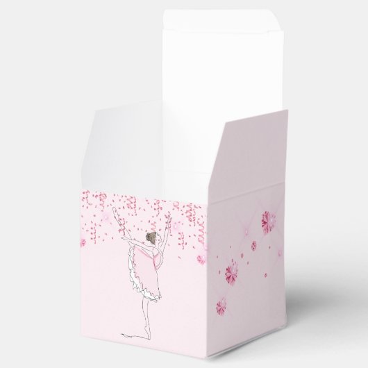 バレリーナダンサーピンクグリッターハートストリーマー フェイバーボックス (オープン)