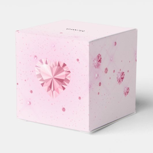 バレリーナダンサーピンクグリッターハートストリーマー フェイバーボックス (裏面サイド)