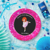 バレリーナダンサー「ハッピーバースデー」紙プレート ペーパープレート (パーティー)