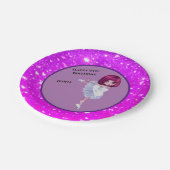 バレリーナダンサー「ハッピーバースデー」紙プレート ペーパープレート (アングル)