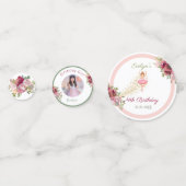 バレリーナダンサー|ピンクフローラバレエ誕生日 コンフェッティ (裏面)