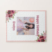 バレリーナダンサー|ピンクフローラバレエ誕生日 ジグソーパズル (横)