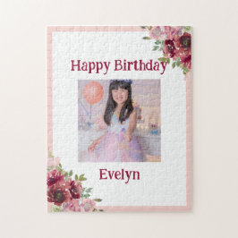 バレリーナダンサー|ピンクフローラバレエ誕生日 ジグソーパズル