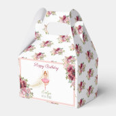 バレリーナダンサー|ピンクフローラバレエ誕生日 フェイバーボックス (裏面サイド)