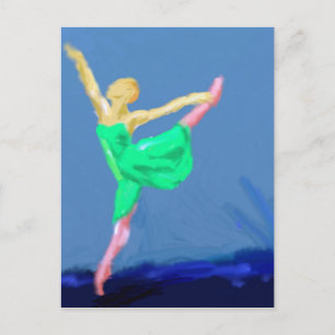 バレリーナダンスアート ポストカード
