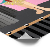 バレリーナダンスバースデーパーティバナー40x12 ポスター (角)