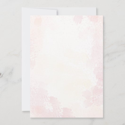 バレリーナダンスピンクの水彩誕生日 招待状 (裏面)