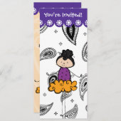 バレリーナダンスリサイタル招待状 招待状 (正面/裏面)