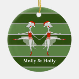 バレリーナツインズクリスマススペシャル セラミックオーナメント