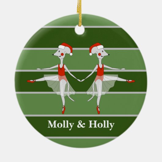 バレリーナツインズクリスマススペシャル セラミックオーナメント (裏面)