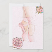 バレリーナツチュピンクの誕生日の招待 招待状 (裏面)