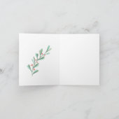 バレリーナツリーガールの最初のクリスマス シーズンカード (内部)