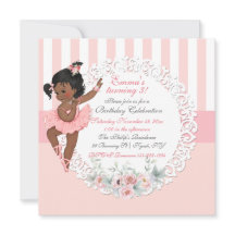 バレリーナトゥトゥバレーピンクホワイトストライプレース