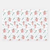 バレリーナトナディナーとボーズクリスマス ラッピングペーパーシート (正面)