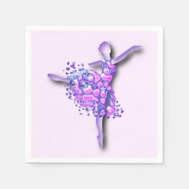 バレリーナナナプキンズバレエダンサー スタンダードカクテルナプキン