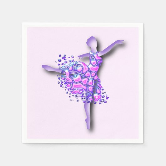 バレリーナナナプキンズバレエダンサー スタンダードカクテルナプキン (正面)