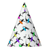 バレリーナネオンバレエダンサーのダンスクラス パーティーハット (裏面)