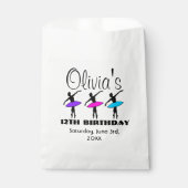 バレリーナネオンバレエダンサーのダンスバースデーパーティー フェイバーバッグ (正面)